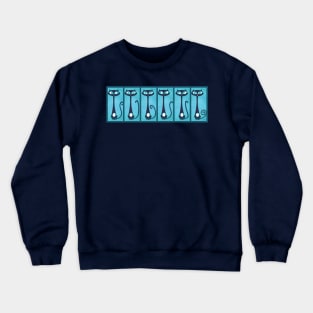 Aqua Tiki Cats! Crewneck Sweatshirt